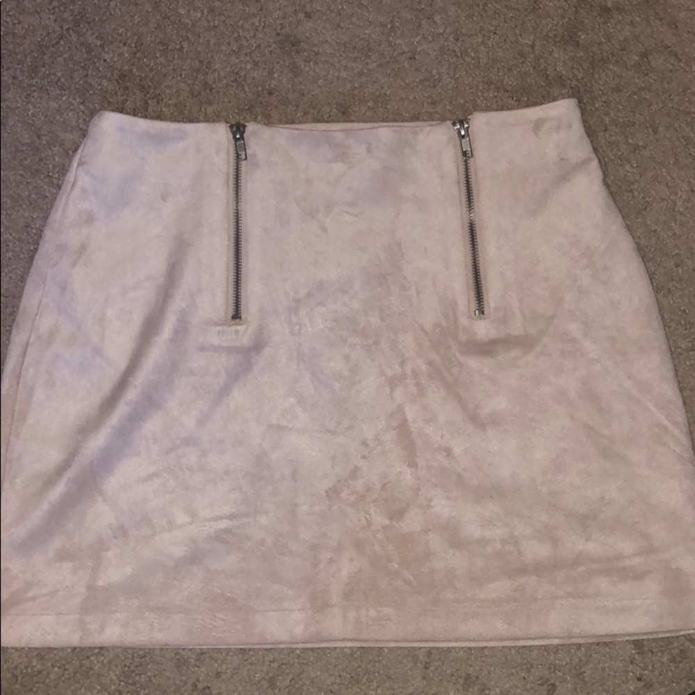 Light pink suede forever 21 skirt